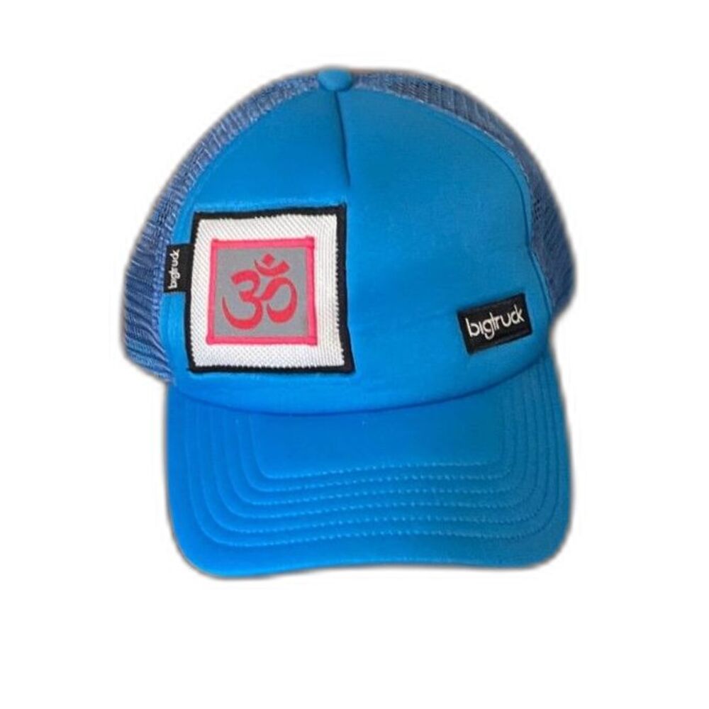 Snapback Bigtruck Blue Baseball Trucker Hat Cap Om Symbol Hinduism aum Yoga